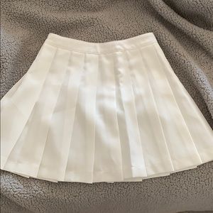 White Pleated Skirt
